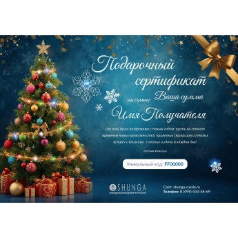 Новогодний подарочный сертификат от SHUNGA